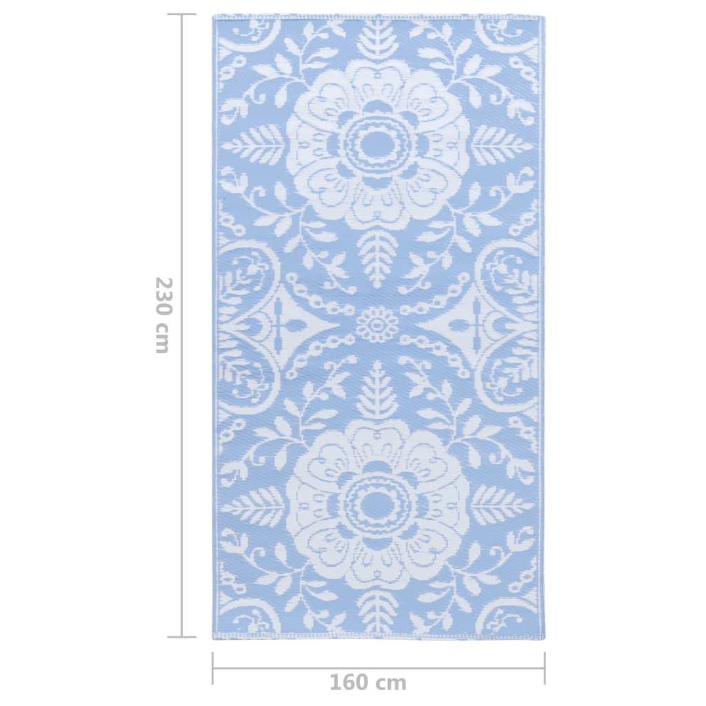 tapis d'exterieur bleu azuré